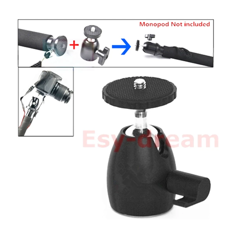 1/4'' Mini Full Metal Ball Head Platform for Monopod Tripod Light Stand 1/4inch PT165 | Электроника