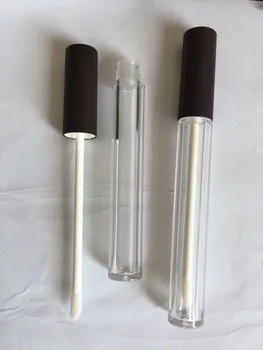 2017 New 500pcs 10ML Mini Lip Gloss Tube Sample refillable Lip Balm Bottle Container empty Small Lip Gloss Container black cap
