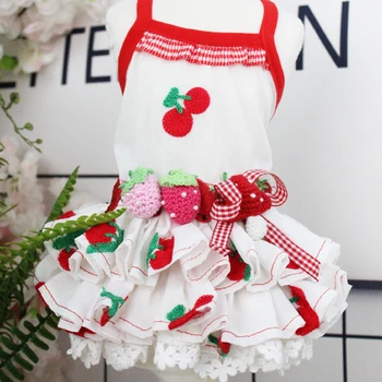 Pet Dog Dress Summer Strawberry Embroidery Puppy Sling Princess Dress Clothes For Small Dogs Tutu Skirt Chihuahua Poodle Pug
Pet Dog Dress Summer Strawberry Embroidery Puppy Sling Princess Dress Clothes For Small Dogs Tutu Skirt Chihuahua Poodle Pug