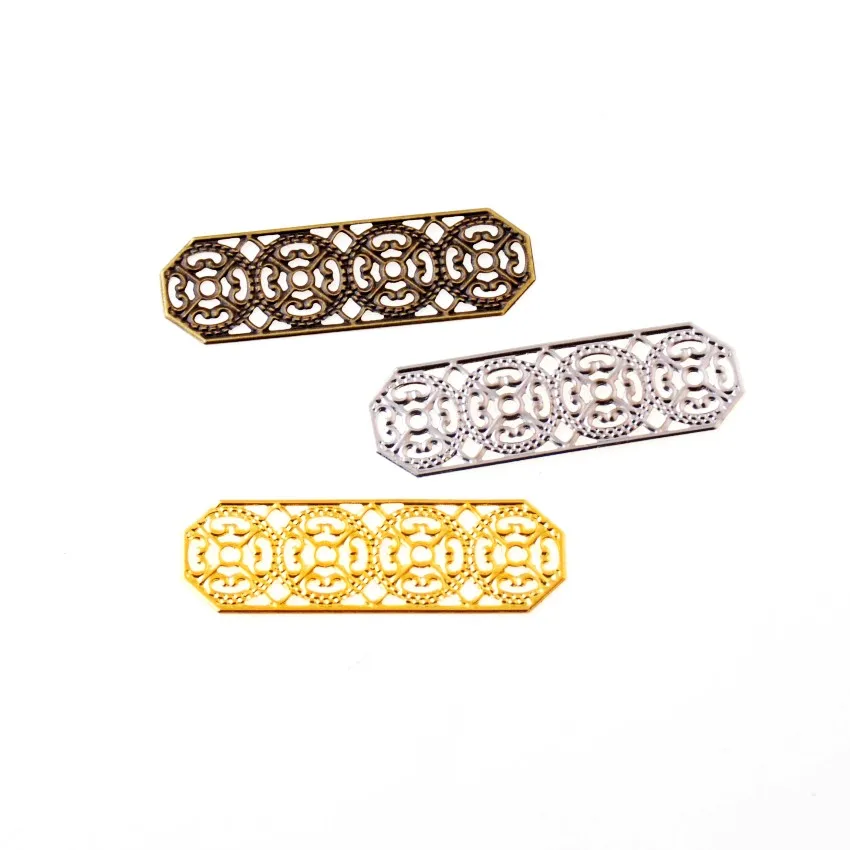 Free shipping 25Pcs Bronze/Gold/Silver Flowers Filigree Wraps Connectors Metal Crafts Decoration DIY Findings 46x15mm
Free shipping 25Pcs Bronze/Gold/Silver Flowers Filigree Wraps Connectors Metal Crafts Decoration DIY Findings 46x15mm