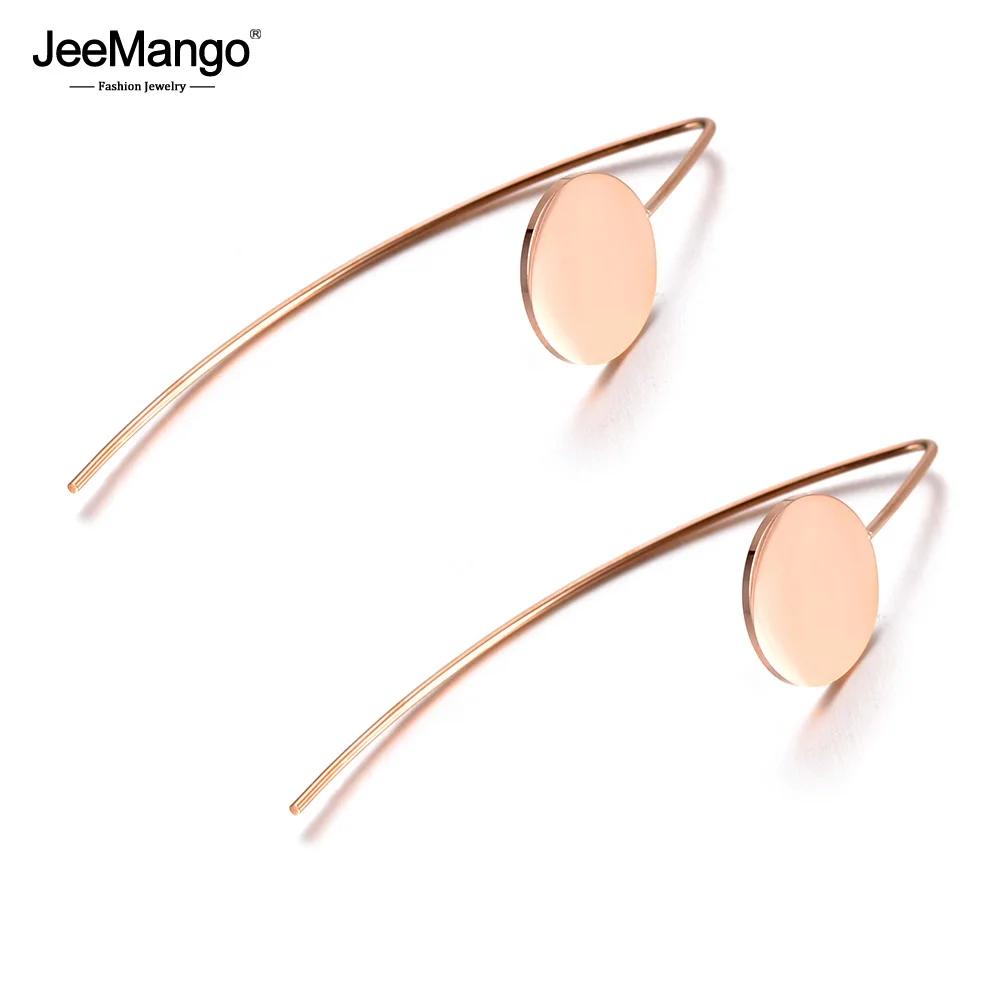 JeeMango Stainless Steel Jewelry Rose Gold Long Stick Round Disc Earrings Punk Hyperbole Style Earring For Women Gift JE18100
JeeMango Stainless Steel Jewelry Rose Gold Long Stick Round Disc Earrings Punk Hyperbole Style Earring For Women Gift JE18100
