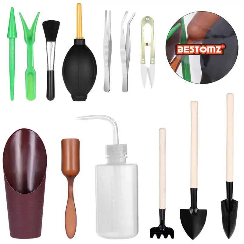 BESTOMZ 13PCS Practical Garden Hand Tools Miniature Planting Gardening Tool Set For Succulent Plants Gardening Bonsai Plants
BESTOMZ 13PCS Practical Garden Hand Tools Miniature Planting Gardening Tool Set For Succulent Plants Gardening Bonsai Plants
