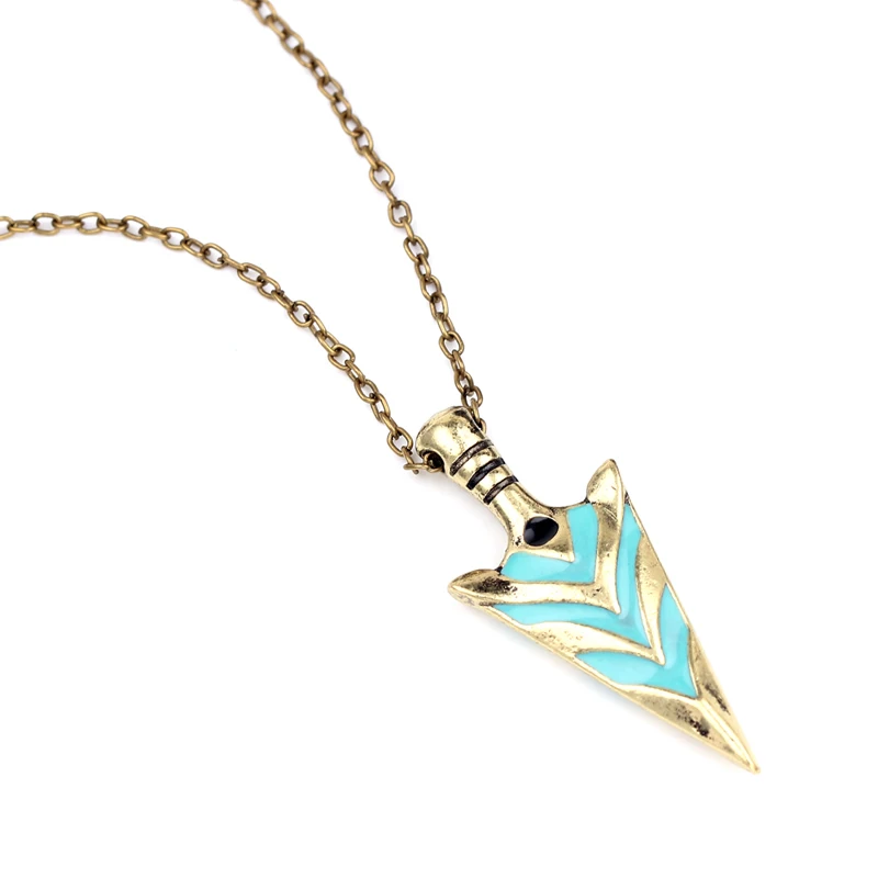 Punk Unique Green Arrow Head Pendant Necklaces Long Link Chain Necklace for Women Man Hip Hop Knight Spear Jewelry Accessories
Punk Unique Green Arrow Head Pendant Necklaces Long Link Chain Necklace for Women Man Hip Hop Knight Spear Jewelry Accessories