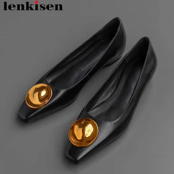 Lenkisen comfortable genuine leather low heels slip on pumps square toe elegant retro loafers pretty girls dating shoes L87
Lenkisen comfortable genuine leather low heels slip on pumps square toe elegant retro loafers pretty girls dating shoes L87