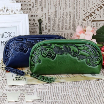 Green/Blue 7 Colors Lady Coin Clutch Women Long Purse For Credit Card Genuine Leather Embossing Floral Tassel Female Phone Case 
Green/Blue 7 Colors Lady Coin Clutch Women Long Purse For Credit Card Genuine Leather Embossing Floral Tassel Female Phone Case