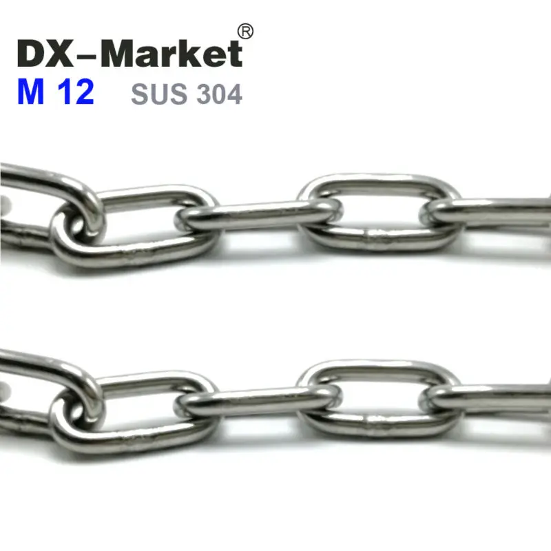 

12mm chain 1 meter,304 stainless steel drag chain , waterproof rigging chains , high quality lifting Chain