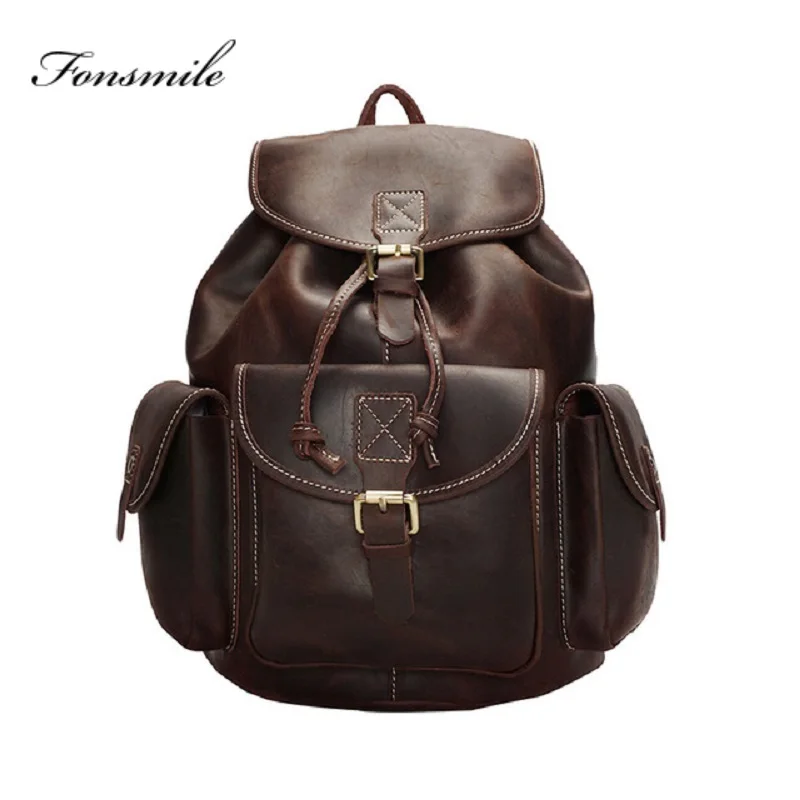 T003 New Arrive Genuine Leather Backpack Men Bag Crazy Horse Leather Retro Daypack Cowhide Rucksack New Bag Top Quality Vintage
T003 New Arrive Genuine Leather Backpack Men Bag Crazy Horse Leather Retro Daypack Cowhide Rucksack New Bag Top Quality Vintage