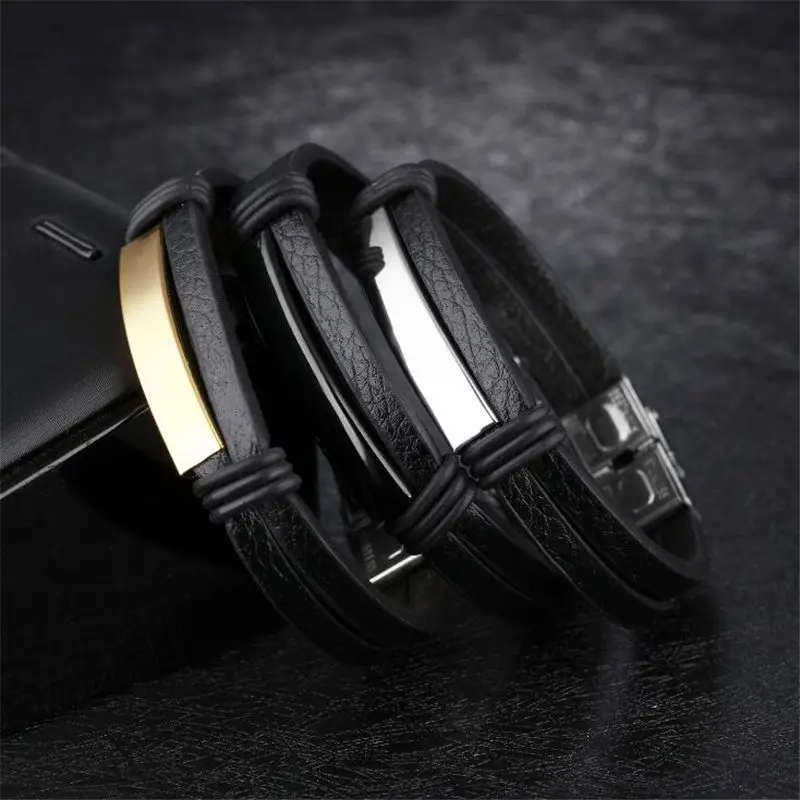 2018 Men Stainless Steel Bracelet & Bangle Lovers Bracelet Men's Jewelry Fashion Bangles Friendship Bracelets Leather Bracelet
2018 Men Stainless Steel Bracelet & Bangle Lovers Bracelet Men's Jewelry Fashion Bangles Friendship Bracelets Leather Bracelet