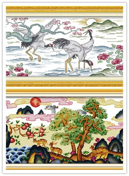 Free DIY Cross Stitching Longevity crane Needlework DMC Cross Stitch Kit for Embroidery Knitting Needles Crafts Home decoration
Free DIY Cross Stitching Longevity crane Needlework DMC Cross Stitch Kit for Embroidery Knitting Needles Crafts Home decoration