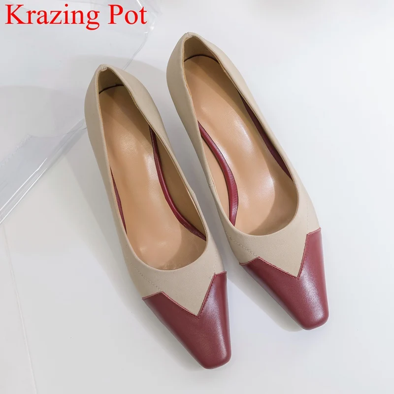 2019 superstar genuine leather mixed colors square toe shallow office lady women pumps high heels party sweet wedding shoes L01
2019 superstar genuine leather mixed colors square toe shallow office lady women pumps high heels party sweet wedding shoes L01