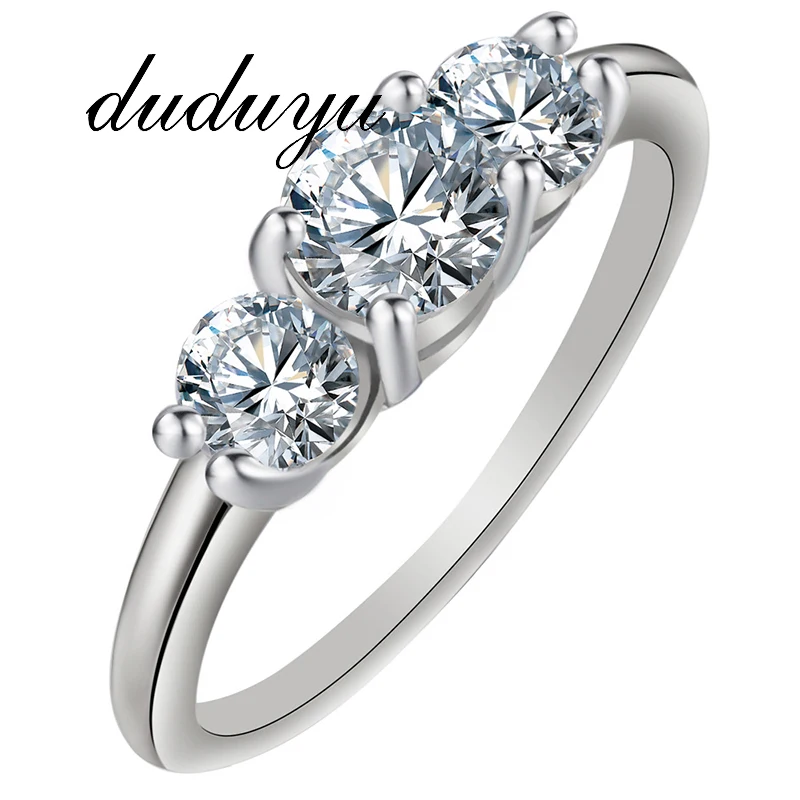Top Quality Silver Color Classic Simple 3 Cubic Zirconia Design Forever CZ Wedding Ring for Women Gift Wholesale
Top Quality Silver Color Classic Simple 3 Cubic Zirconia Design Forever CZ Wedding Ring for Women Gift Wholesale