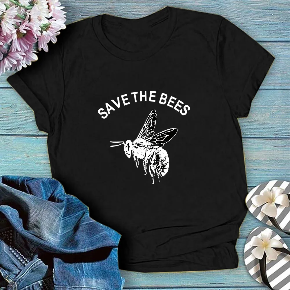2QIMU Save the Bees Women T-Shirt Funny Print Casual O-Neck Fashion T-shirt for Women Summer Tops Female
2QIMU Save the Bees Women T-Shirt Funny Print Casual O-Neck Fashion T-shirt for Women Summer Tops Female