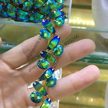 1 yard 2.5cm blue yellow effect black AB resin rhinestone gold chain sewing-on garment dancing dress shoes bags embellishments
1 yard 2.5cm blue yellow effect black AB resin rhinestone gold chain sewing-on garment dancing dress shoes bags embellishments