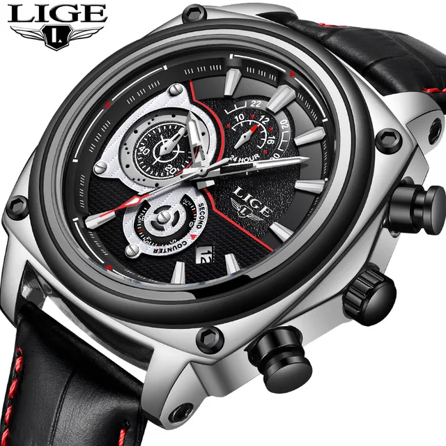 NEW Men Watches Fashion Chronograph Leather Quartz Watch Men Calendar Military Waterproof Sport Wrist Watch Relogio Masculino
NEW Men Watches Fashion Chronograph Leather Quartz Watch Men Calendar Military Waterproof Sport Wrist Watch Relogio Masculino