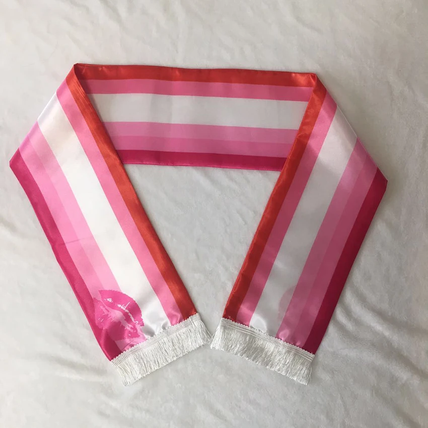 Drop shipping Satin LGBT Lipstick lesbian Scarf, Rainbow Bisexual Transgender Pansexual Intersex Gay pride flag Scarf
Drop shipping Satin LGBT Lipstick lesbian Scarf, Rainbow Bisexual Transgender Pansexual Intersex Gay pride flag Scarf