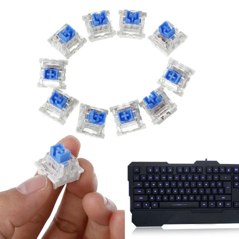 10Pcs 3 Pin Mechanical Keyboard Switch Waterproof Blue Replace For Gateron Cherry MX
10Pcs 3 Pin Mechanical Keyboard Switch Waterproof Blue Replace For Gateron Cherry MX