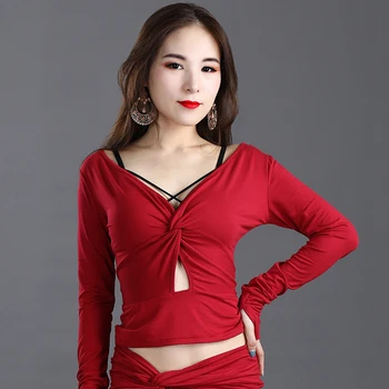 2019 Bellydance Top Modal Long Sleeve Wear On Both Sides Shirts Oriental Sexy Clothes For Women Practice Belly Dance Wear DN2804
2019 Bellydance Top Modal Long Sleeve Wear On Both Sides Shirts Oriental Sexy Clothes For Women Practice Belly Dance Wear DN2804