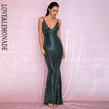 LOVE&LEMONADE Sexy Deep V-Neck Open Back Fishtail Style Bodycon Party Reflective Sequins Maxi Dress LM81222-2
LOVE&LEMONADE Sexy Deep V-Neck Open Back Fishtail Style Bodycon Party Reflective Sequins Maxi Dress LM81222-2