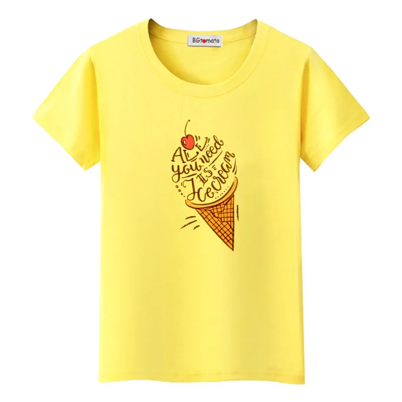 Ice cream tshirt summer cool tops funny T-shirt women casual streetwear korean clothes kawaii chemise femme
Ice cream tshirt summer cool tops funny T-shirt women casual streetwear korean clothes kawaii chemise femme