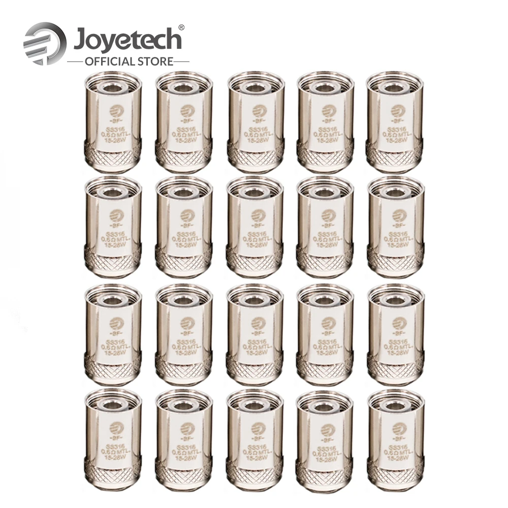 

20PCS Original Joyetech BF SS316 0.6ohm Head 0.5/0.6/1.0ohm Coil For CUBIS/eGO AIO/Cuboid Mini Kit MTL Head E-Cigarette