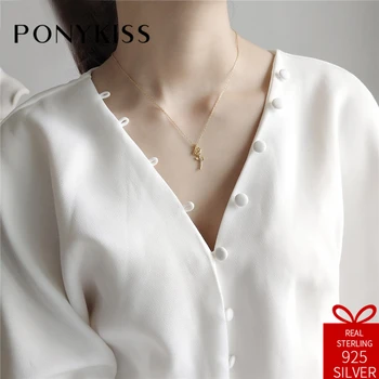 PONYKISS Vintage 100% 925 Solid Sterling Silver Gold Rose Chain Necklace Women Fine Jewelry Birthday Party Valentine's Day Gift
PONYKISS Vintage 100% 925 Solid Sterling Silver Gold Rose Chain Necklace Women Fine Jewelry Birthday Party Valentine's Day Gift