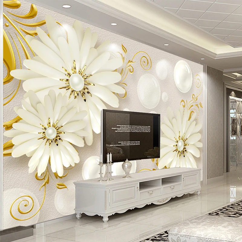 Custom Photo Wallpaper Murals 3D Stereo Relief Flower Jewelry Modern Simple Living Room Non-woven Fabric Wallpaper For Walls 3 D
Custom Photo Wallpaper Murals 3D Stereo Relief Flower Jewelry Modern Simple Living Room Non-woven Fabric Wallpaper For Walls 3 D