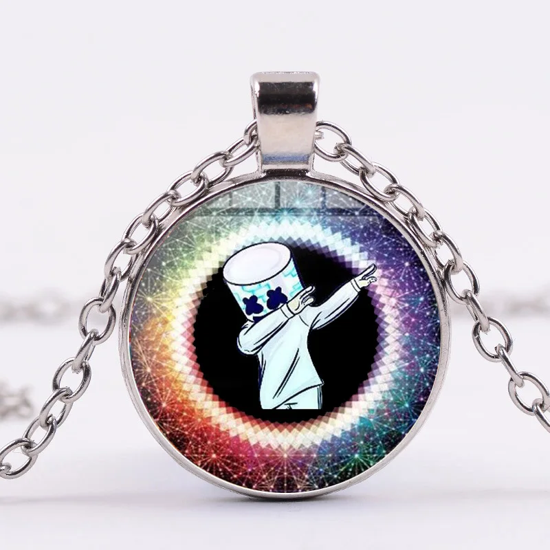 Hip-hop marshmello DJ Time gem Alloy glass pendant necklace Fashion hanging accessories Creative gift for kids Party favors
Hip-hop marshmello DJ Time gem Alloy glass pendant necklace Fashion hanging accessories Creative gift for kids Party favors