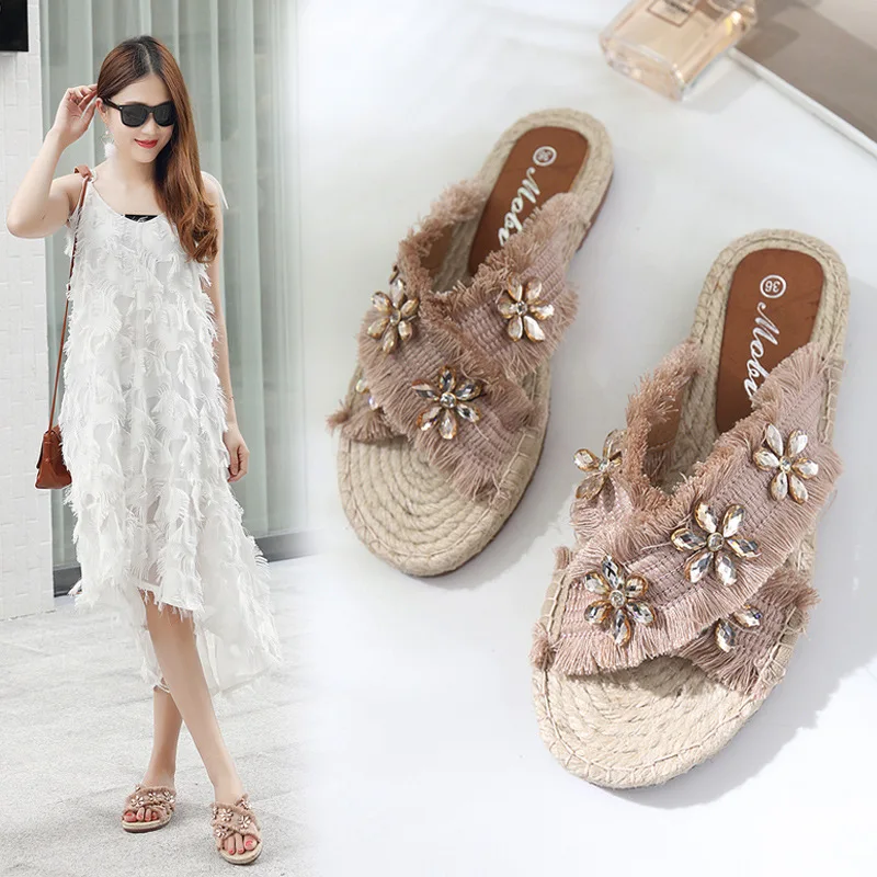 Straw weaving slippers summer women shoes cross-belt crystal beach fisherman slides anti-skid casual femme flip flops flats 2019
Straw weaving slippers summer women shoes cross-belt crystal beach fisherman slides anti-skid casual femme flip flops flats 2019