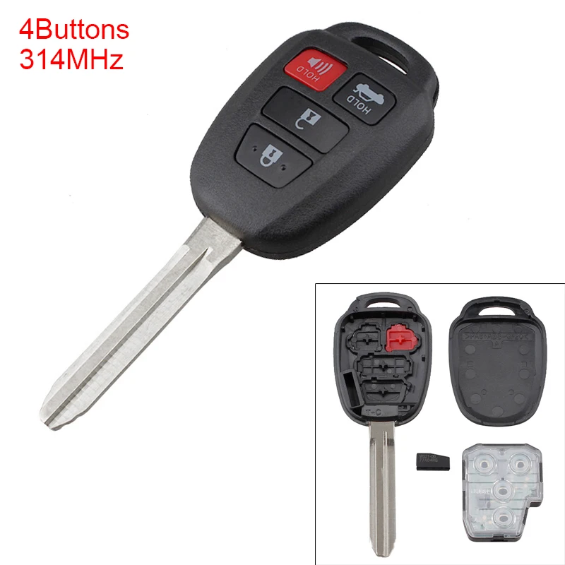 314MHz 4 Buttons Portable Keyless Uncut Flip Remote Key Fob HYQ12BEL with H Chip Car Key for Toyota Camry Corolla 2014-2017
314MHz 4 Buttons Portable Keyless Uncut Flip Remote Key Fob HYQ12BEL with H Chip Car Key for Toyota Camry Corolla 2014-2017