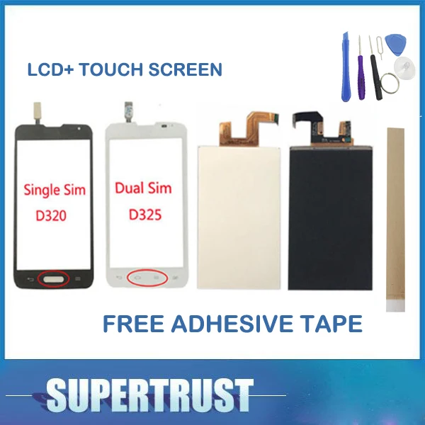 Сменный сенсорный ЖК Экран 4 5 дюйма для LG L70 D320 D321 Dual D325 с инструментом и