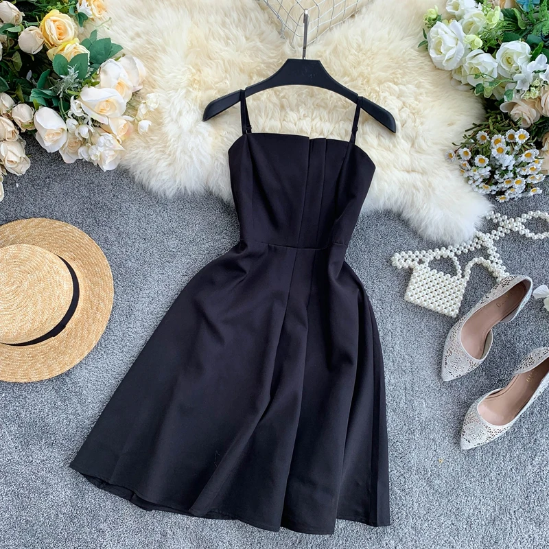 2019 new fashion women's dresses French black female pop sexy short pleated dress
2019 new fashion women's dresses French black female pop sexy short pleated dress