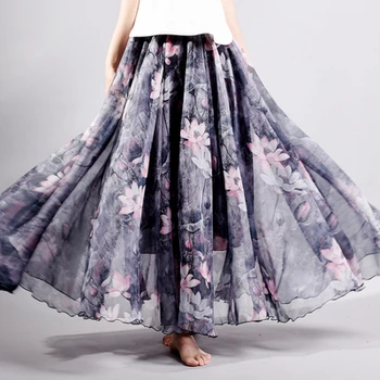 2018 Summer New Fashion Vintage Bohemia Chiffon Floral Printed Women Boho Floor-Length Long Maxi Skirt Beach Party Flare Skirt
2018 Summer New Fashion Vintage Bohemia Chiffon Floral Printed Women Boho Floor-Length Long Maxi Skirt Beach Party Flare Skirt