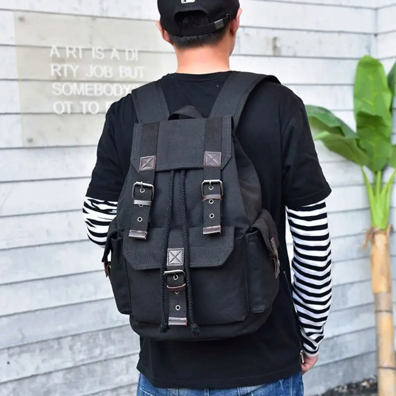 Unisex Canvas Backpack Travel Vintage Large Capacity Rucksack Day Pack Shoulder School Bag for Outdoor Camping Hiking
Unisex Canvas Backpack Travel Vintage Large Capacity Rucksack Day Pack Shoulder School Bag for Outdoor Camping Hiking