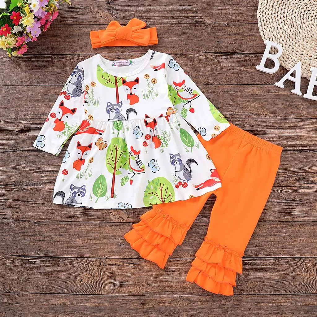 Fashsiualy Clothes Outfits For Baby Girls Summer Toddler Infant Baby Girls Cartoon Fox Print Tops Dress Ruched Pants Outfits Set
Fashsiualy Clothes Outfits For Baby Girls Summer Toddler Infant Baby Girls Cartoon Fox Print Tops Dress Ruched Pants Outfits Set