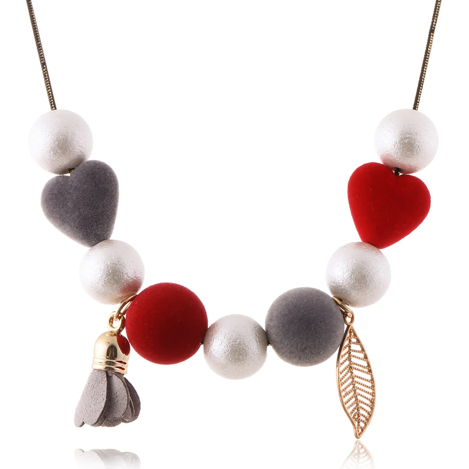 Women's Pompoms Heart Necklace for Women Flower Necklaces & Pendants Imitation Pearls Statement Necklace Fashion Jewelry NR018
Women's Pompoms Heart Necklace for Women Flower Necklaces & Pendants Imitation Pearls Statement Necklace Fashion Jewelry NR018