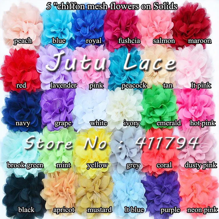 50 pcs/lot , shabby chiffon flowers , mesh chiffon flowers for headband 30 colors
50 pcs/lot , shabby chiffon flowers , mesh chiffon flowers for headband 30 colors