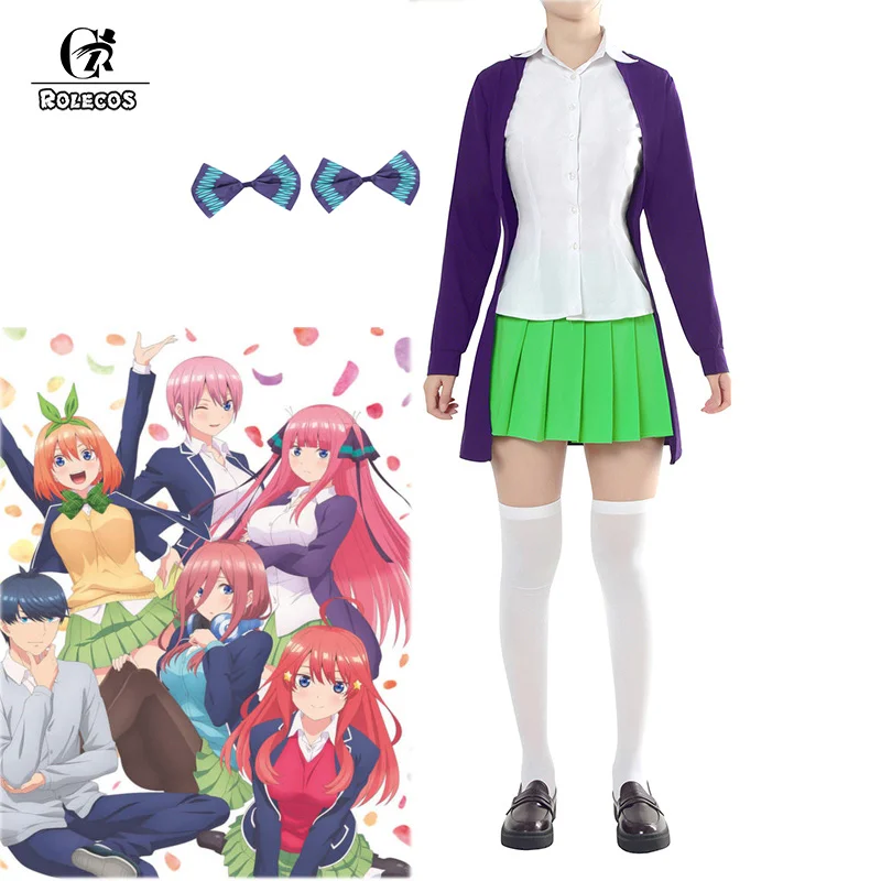 ROLECOS Anime Gotoubun no Hanayome Cosplay Costume Ichika Nino Miku Nakano The Quintessential Quintuplets Girl School Uniform
ROLECOS Anime Gotoubun no Hanayome Cosplay Costume Ichika Nino Miku Nakano The Quintessential Quintuplets Girl School Uniform