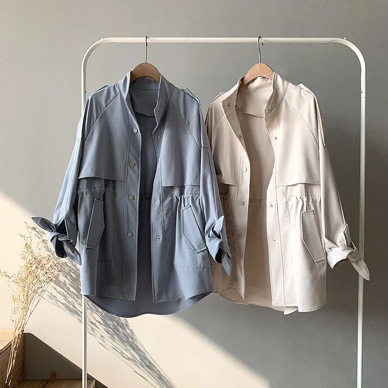 2019 Korean Style Women Casual Loose Trench With Bowknot Cotton Single Breasted Long Elegant Coats
2019 Korean Style Women Casual Loose Trench With Bowknot Cotton Single Breasted Long Elegant Coats