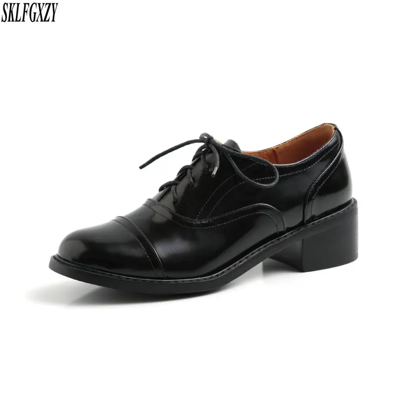 SKLFGXZY New spring 2019 classic women shoes, 100% leather, vintage lace-up British style cowhide women shoes sizes 34-43
SKLFGXZY New spring 2019 classic women shoes, 100% leather, vintage lace-up British style cowhide women shoes sizes 34-43
