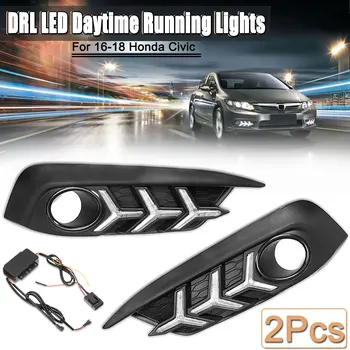 2Pcs Left/Right LED For Honda For Civic 10th 2016 2017 2018 White DRL Fog Lamp Daytime Running Lights Covers Black
2Pcs Left/Right LED For Honda For Civic 10th 2016 2017 2018 White DRL Fog Lamp Daytime Running Lights Covers Black