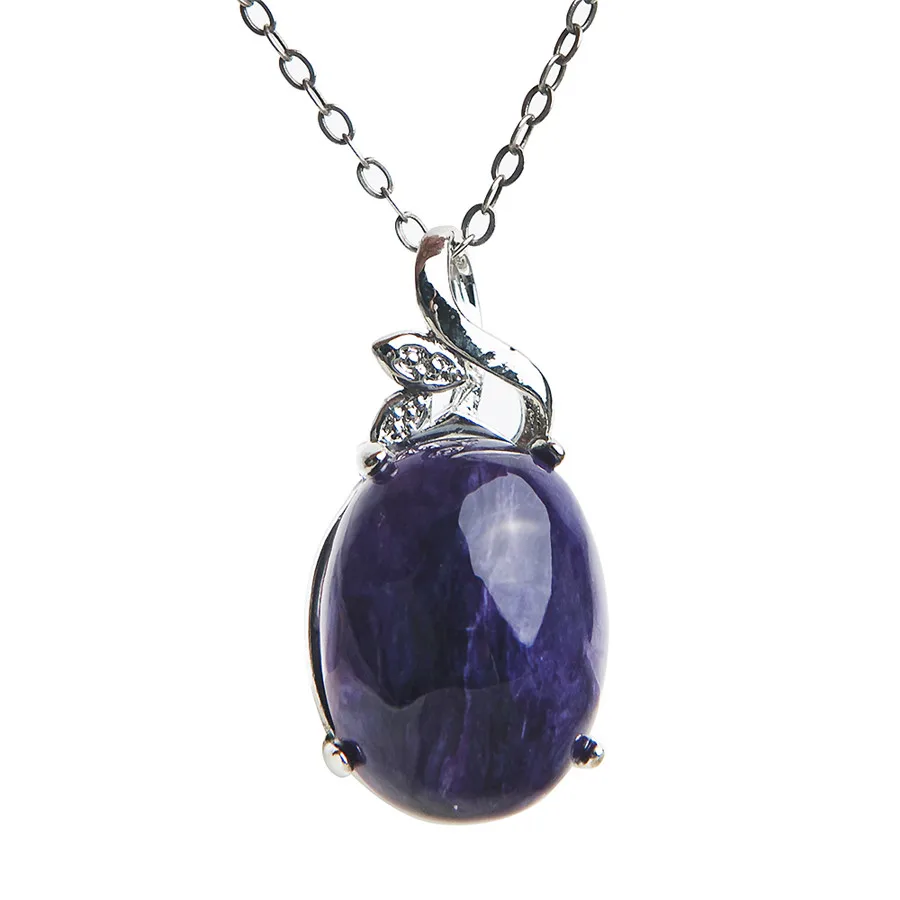 Ожерелье с подвеской из натурального фиолетового камня ожерелье в виде капель