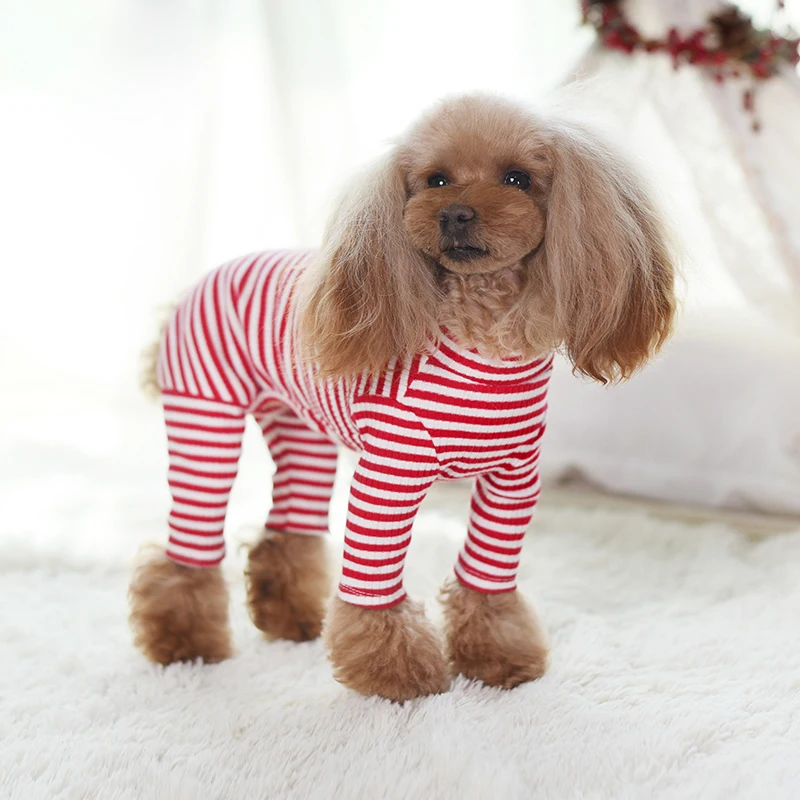 Pet Dog Jumpsuit Puppy Stripe High Collar Clothes 100%Cotton Pajamas For Small Dogs Bouncy Casual Sweatshirt Chihuahua Yorkshire
Pet Dog Jumpsuit Puppy Stripe High Collar Clothes 100%Cotton Pajamas For Small Dogs Bouncy Casual Sweatshirt Chihuahua Yorkshire