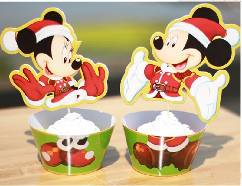 12sets Mickey & Minnie Christmas Paper Cupcake Wrappers and Toppers for Kids Xmas Party Decoration 12pc Wrapper+12pc Topper
12sets Mickey & Minnie Christmas Paper Cupcake Wrappers and Toppers for Kids Xmas Party Decoration 12pc Wrapper+12pc Topper