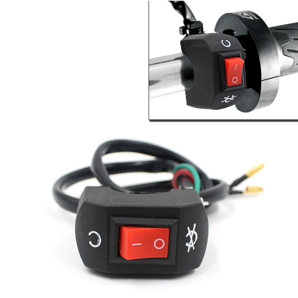 7/8' Universal Motorcycle Motorbike Handlebar Kill On Off Stop Button Switch interrupteur marche - arret El interruptor