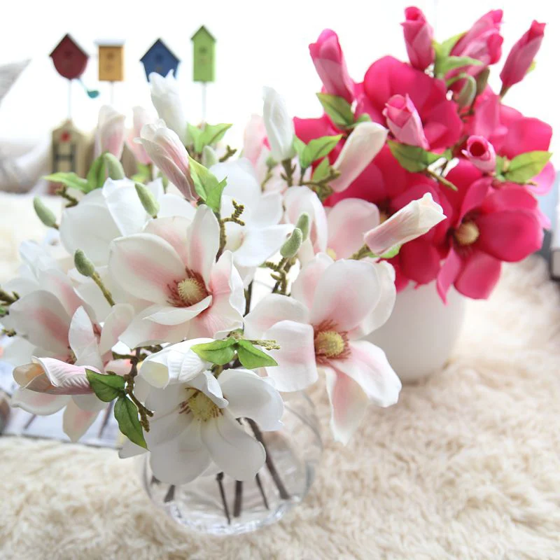 5 Colors 2 Heads Silk Mangnolia Artificial Flower Bridal Bouquet Wedding Decoration DIY Home Party Fake Flowers
5 Colors 2 Heads Silk Mangnolia Artificial Flower Bridal Bouquet Wedding Decoration DIY Home Party Fake Flowers