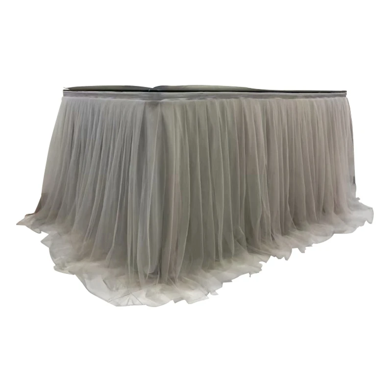 New Arrival Tulle Table Skirt Banquet Wedding Hotel Table Decoration Table Skirts Baby Shower Birthday Party Table Accessories
New Arrival Tulle Table Skirt Banquet Wedding Hotel Table Decoration Table Skirts Baby Shower Birthday Party Table Accessories