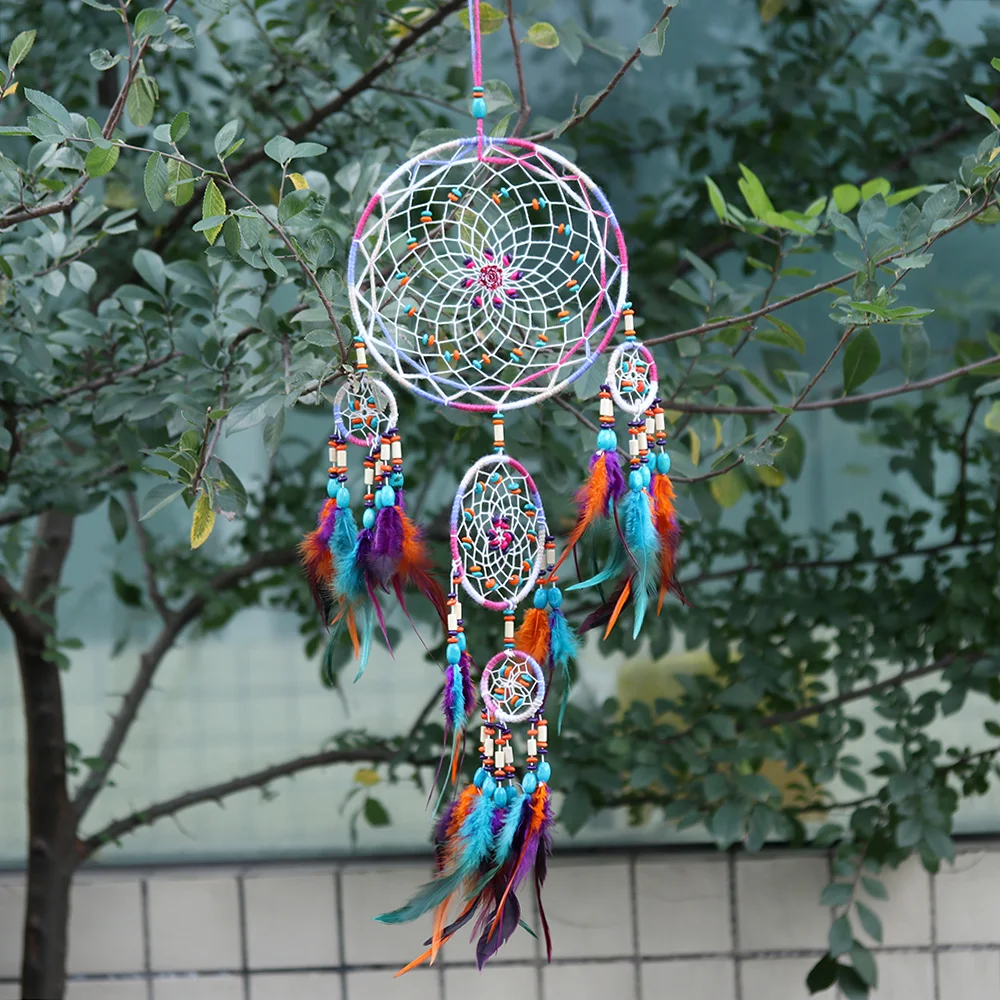 1PC Indian Style Colorful Big Dream Catcher with Feather Living Room Wall Hanging Home Car Decorations Sweet Dream Craft Gift
1PC Indian Style Colorful Big Dream Catcher with Feather Living Room Wall Hanging Home Car Decorations Sweet Dream Craft Gift