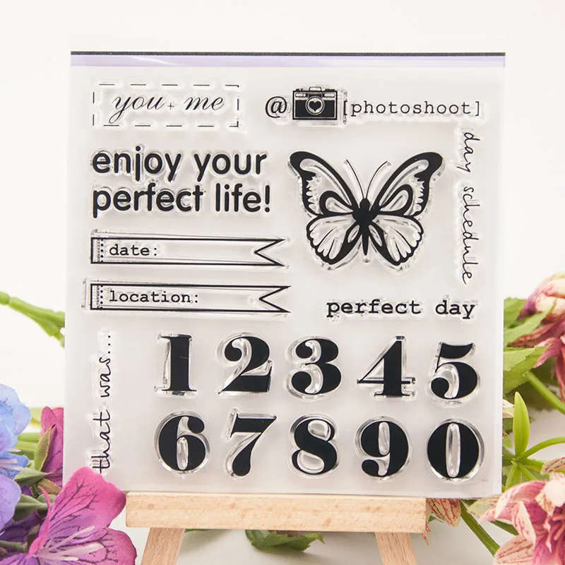 Butterfly Number Life Words Transparent Clear Silicone Stamp for Seal DIY Scrapbooking Photo Album Decorative Clear Stamp Sheets
Butterfly Number Life Words Transparent Clear Silicone Stamp for Seal DIY Scrapbooking Photo Album Decorative Clear Stamp Sheets