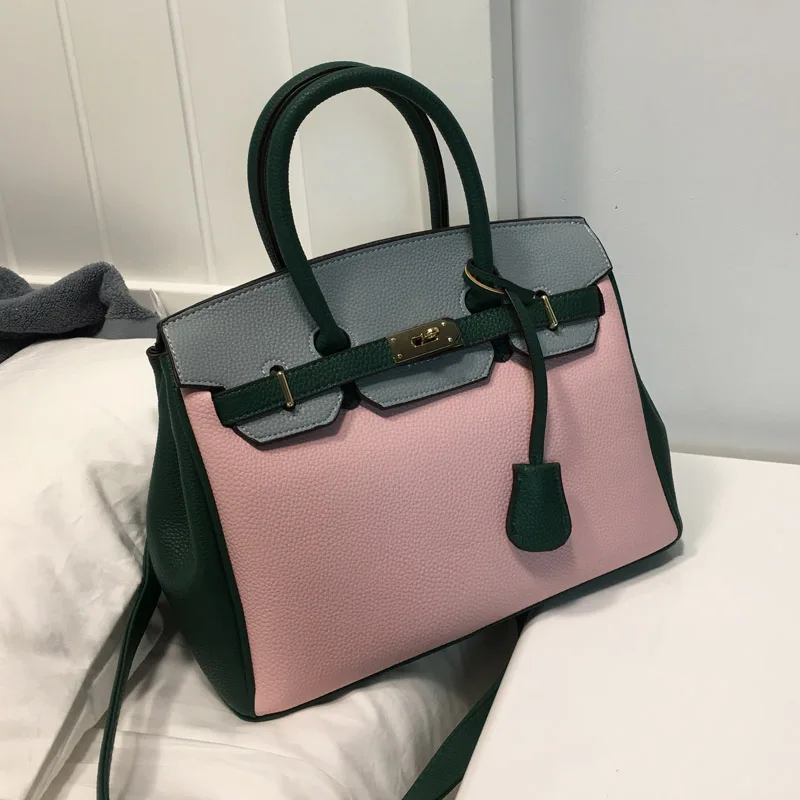 Star women's handbag of the same style in 2019 new style temperament Baitie one shoulder slanting bag litchi pattern lady bag
Star women's handbag of the same style in 2019 new style temperament Baitie one shoulder slanting bag litchi pattern lady bag