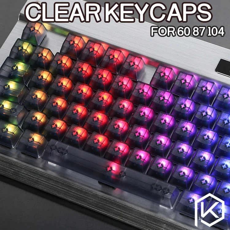 ABS Clear Keycaps ABS Plastic OEM Profile Fits Cherry switches Compatible with 87/104 key ANSI keyboard for gh60 87 104 108
ABS Clear Keycaps ABS Plastic OEM Profile Fits Cherry switches Compatible with 87/104 key ANSI keyboard for gh60 87 104 108